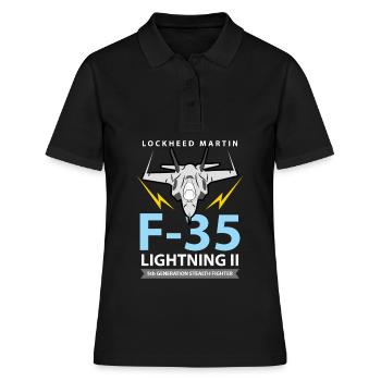 F-35 Lightning II Stealth Fighter Fighter - Women's Polo Shirt - black - Front - Ailine (174cm)