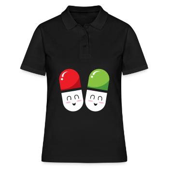 Apotheker Tabletten Apotheke Medizin Mediziner - Frauen Polo Shirt - Schwarz - Vorne - Ailine (174cm)