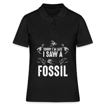 Collectionneur de fossiles - Archéologue Fossile - Polo Femme - noir - Devant - Ailine (174cm)