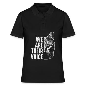 Langue des chats Protection des animaux contre l’expérimentation animale - Polo Femme - noir - Devant - Ailine (174cm)