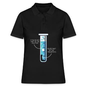 Tube à essai chimiste scientifique - Polo Femme - noir - Devant - Ailine (174cm)