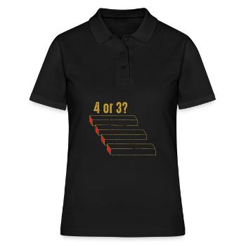 Magicien magicien illusion d'optique - Polo Femme - noir - Devant - Ailine (174cm)
