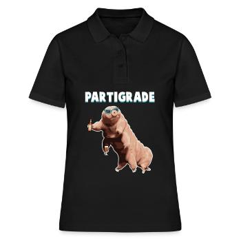 Soirée étudiante microbiologiste Tardigrade Water Bear - Polo Femme - noir - Devant - Ailine (174cm)