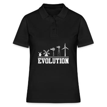Évolution éolienne environnement énergétique énergie éolienne - Polo Femme - noir - Devant - Ailine (174cm)