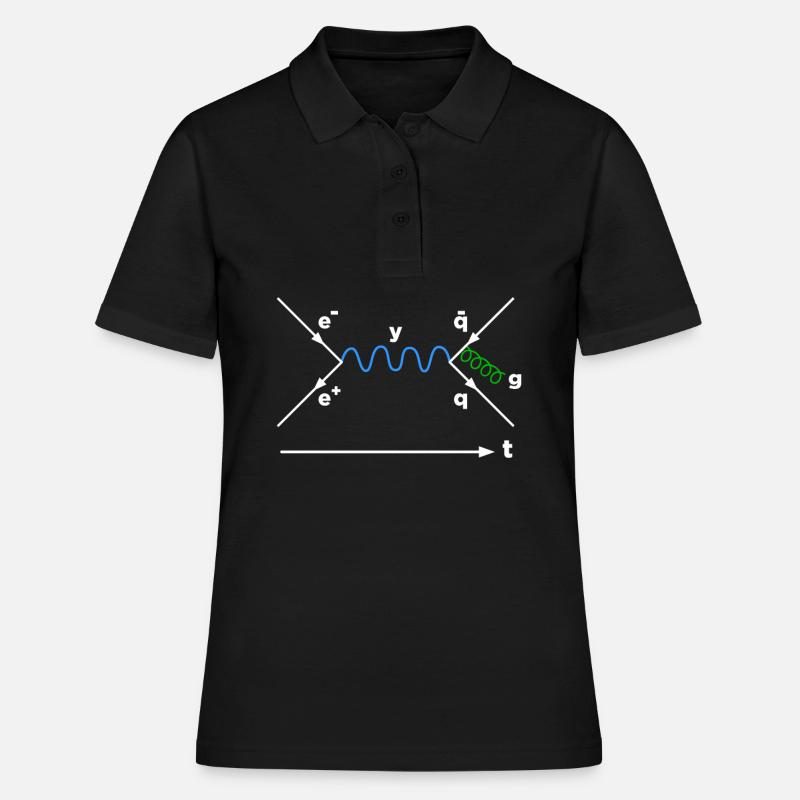 Feynman diagram physics physicist mathematician - Women's Polo Shirt - black