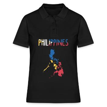 République des Philippines Pays Asie du sud-est - Polo Femme - noir - Devant - Ailine (174cm)