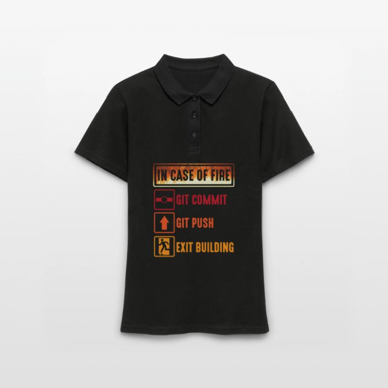 Git commit git push programmer IT spécialiste en informatique Polo Femme