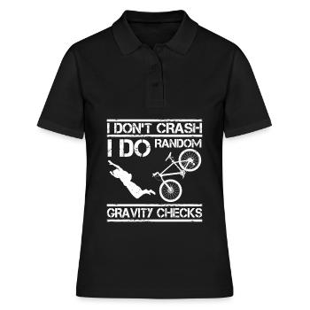 Bike Stuntman Sturz Extremsport MTB Radfahrer - Frauen Polo Shirt - Schwarz - Vorne - Ailine (174cm)
