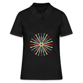 Clarinette Orchestre Orchestre Jazz Joueur - Polo Femme - noir - Devant - Ailine (174cm)