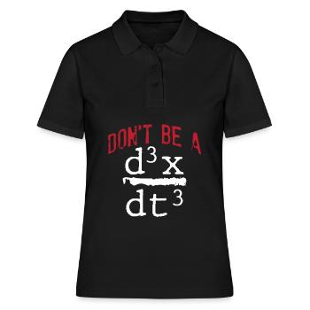 Drôle nerd math physique blague maths geek - Polo Femme - noir - Devant - Ailine (174cm)