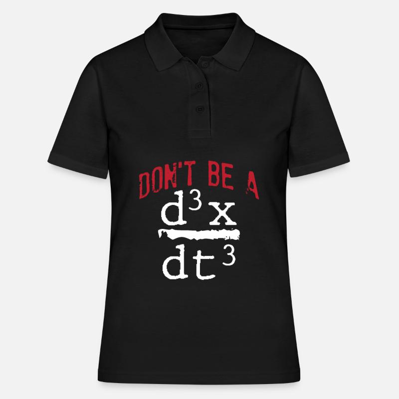 Funny nerd math physics joke math geek - Women's Polo Shirt - black