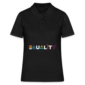 Equality human rights equal rights - Women's Polo Shirt - black - Front - Ailine (174cm)