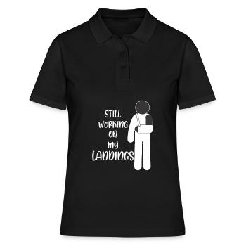 Gebrochener Arm Gute Besserung Stuntman Kind - Frauen Polo Shirt - Schwarz - Vorne - Ailine (174cm)