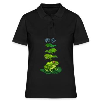 Cycle de métamorphose biologie grenouille têtard - Polo Femme - noir - Devant - Ailine (174cm)