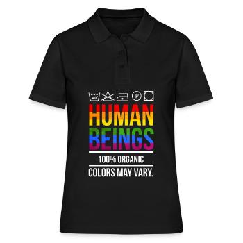 Égalité des droits humains LGBT - Polo Femme - noir - Devant - Ailine (174cm)