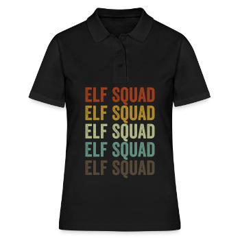 Elf Squad Elf Lovers Weihnachten Passende Elfen - Frauen Polo Shirt - Schwarz - Vorne - Ailine (174cm)