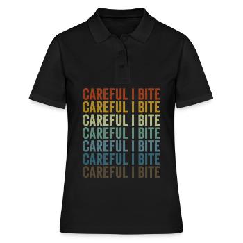 Vorsicht ich beiße Giftige Schlange Giftige Schlan - Frauen Polo Shirt - Schwarz - Vorne - Ailine (174cm)