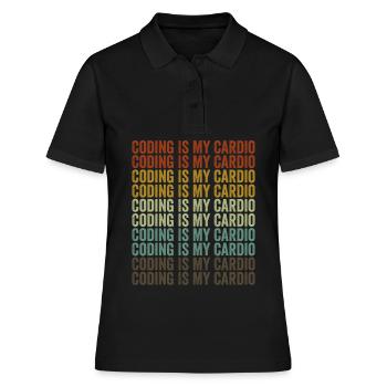 Coding ist meine Herzensangelegenheit Coding Softw - Frauen Polo Shirt - Schwarz - Vorne - Ailine (174cm)