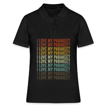 J’adore ma perruche Perruche Budgerigar Wel - Polo Femme - noir - Devant - Ailine (174cm)