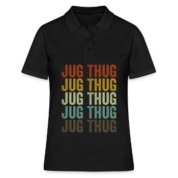 Krug Thug Vet Tech Krug Thug Vet Assistant - Frauen Polo Shirt - Schwarz - Vorne - Ailine (174cm)