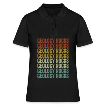 Géologie Roches Collecteur de roches Géologue Rocher - Polo Femme - noir - Devant - Ailine (174cm)