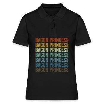 Speck-Prinzessin Speck-Liebhaber-Prinzessin - Frauen Polo Shirt - Schwarz - Vorne - Ailine (174cm)