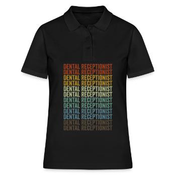 Zahnarzthelferin Zahnärztin Kieferorthopädin Stude - Frauen Polo Shirt - Schwarz - Vorne - Ailine (174cm)