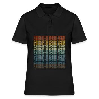 Curling ist der Speck des Sports Speck Curler - Frauen Polo Shirt - Schwarz - Vorne - Ailine (174cm)