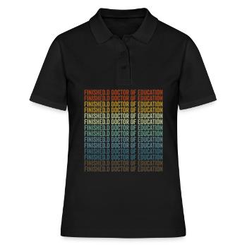 Docteur en éducation complété - Polo Femme - noir - Devant - Ailine (174cm)