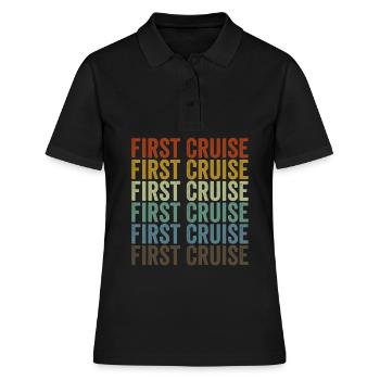 Erste Kreuzfahrt Kreuzfahrt Urlaub Kreuzfahrt Kreu - Frauen Polo Shirt - Schwarz - Vorne - Ailine (174cm)