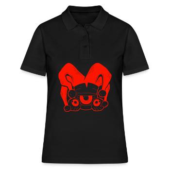 Clowncore Esthétique Globes oculaires bizarres - Polo Femme - noir - Devant - Ailine (174cm)