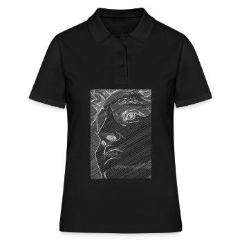 Art Academia Aesthetic David Face Michelangelo - Frauen Polo Shirt - Schwarz - Vorne - Ailine (174cm)