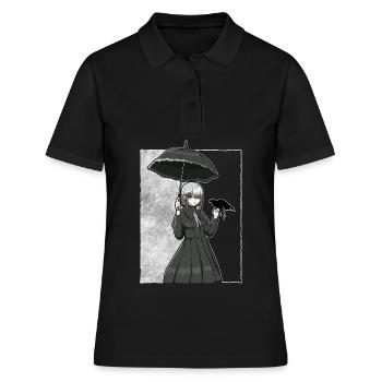 Finlandais Goth Esthétique Gothique Anime Fille Goth - Polo Femme - noir - Devant - Ailine (174cm)