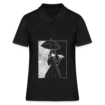 Finlandais Goth Esthétique Goth Anime Fille Gothique - Polo Femme - noir - Devant - Ailine (174cm)