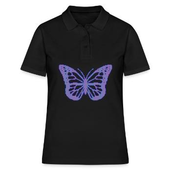 Cassette Futurisme Papillon Rétro Futurisme - Polo Femme - noir - Devant - Ailine (174cm)