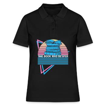 Funny Book Reader Bookworm - Women's Polo Shirt - black - Front - Ailine (174cm)