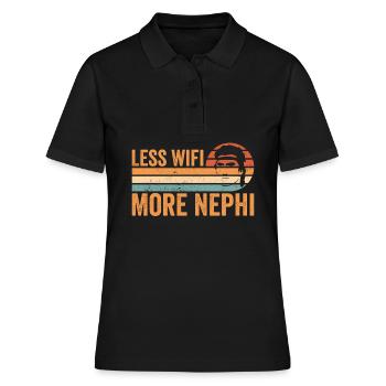 Drôle de missionnaire mormon SDJ - Polo Femme - noir - Devant - Ailine (174cm)