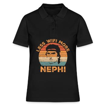 Lustiger Mormonen-Missionar LDS - Frauen Polo Shirt - Schwarz - Vorne - Ailine (174cm)