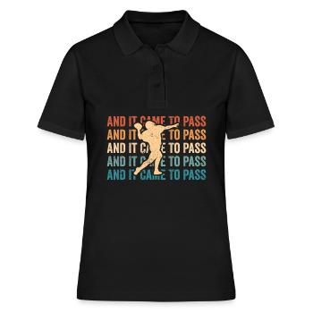 Drôle de missionnaire mormon LDS Soccer - Polo Femme - noir - Devant - Ailine (174cm)