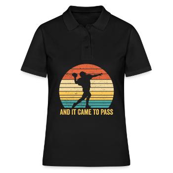 Drôle de missionnaire mormon LDS Soccer - Polo Femme - noir - Devant - Ailine (174cm)
