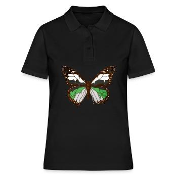 Demiromantic Pride Flag Butterfly Subtle L - Women's Polo Shirt - black - Front - Ailine (174cm)