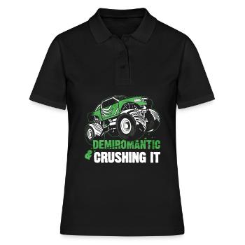 Demiromantic Pride Monster Truck - Polo Femme - noir - Devant - Ailine (174cm)