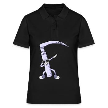 Anesthésiste Anesthésiologie Polka Dot - Polo Femme - noir - Devant - Ailine (174cm)