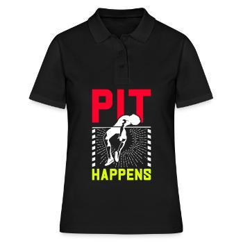 Stabhochsprung Stabhochspringer - Frauen Polo Shirt - Schwarz - Vorne - Ailine (174cm)