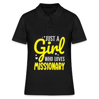 SDJ mormon - Polo Femme - noir - Devant - Ailine (174cm)
