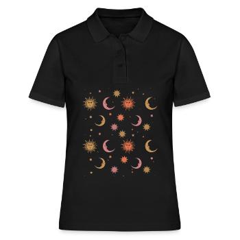 Whimsigoth Esthétique Hippie Heavenly Vintage - Polo Femme - noir - Devant - Ailine (174cm)