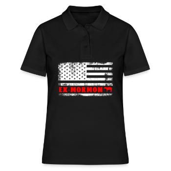 Tapir Exmo Patriotisch Postmormonisch Anti LDS - Frauen Polo Shirt - Schwarz - Vorne - Ailine (174cm)