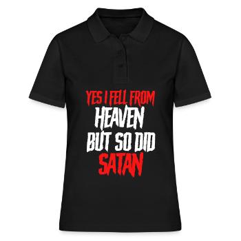 Lustiger Satanismus Satan - Frauen Polo Shirt - Schwarz - Vorne - Ailine (174cm)