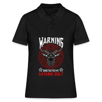 Der lustige Satan - Frauen Polo Shirt - Schwarz - Vorne - Ailine (174cm)