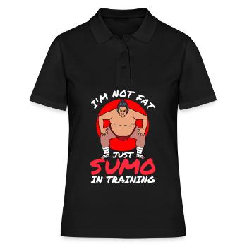 Sumo-Ringer Sumo-Ringen - Frauen Polo Shirt - Schwarz - Vorne - Ailine (174cm)